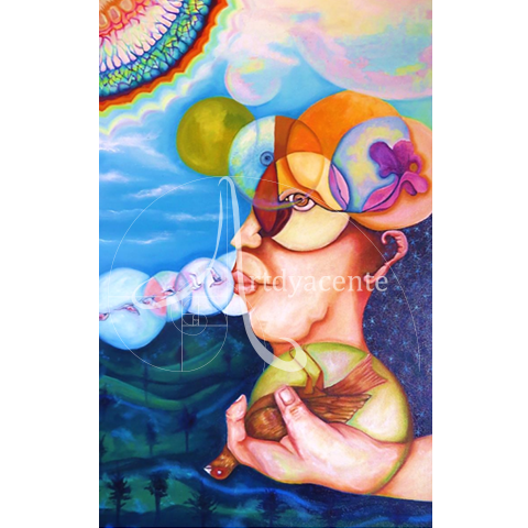  ÓRBITAS HILOZOÍSTICAS - OLIVA TORRES. OLEO / LIENZO. 80X54 CM.